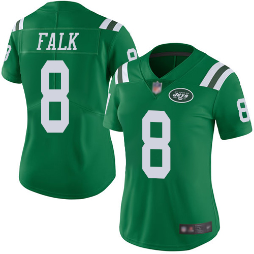 New York Jets Limited Green Women Luke Falk Jersey NFL Football #8 Rush Vapor Untouchable